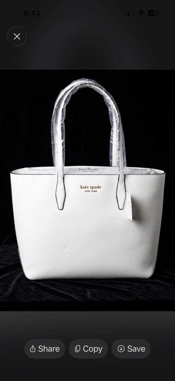 Kate Spade New York White Leather Aldy Tote